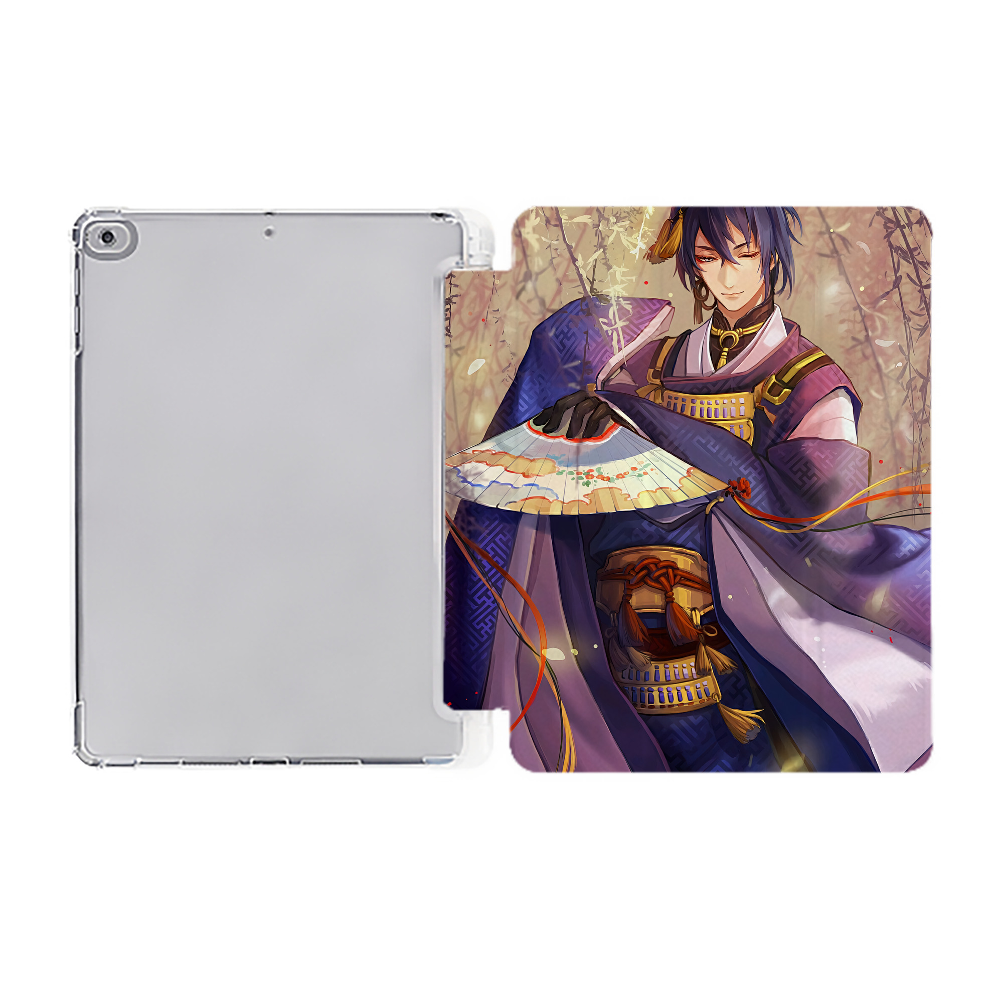 （画像用） 刀剣乱舞 Touken Ranbu IPad ケース ペン収納付き 三つ折りスタンド PUレザー×シリコン 対応機種9.5/10.5/10.9インチ